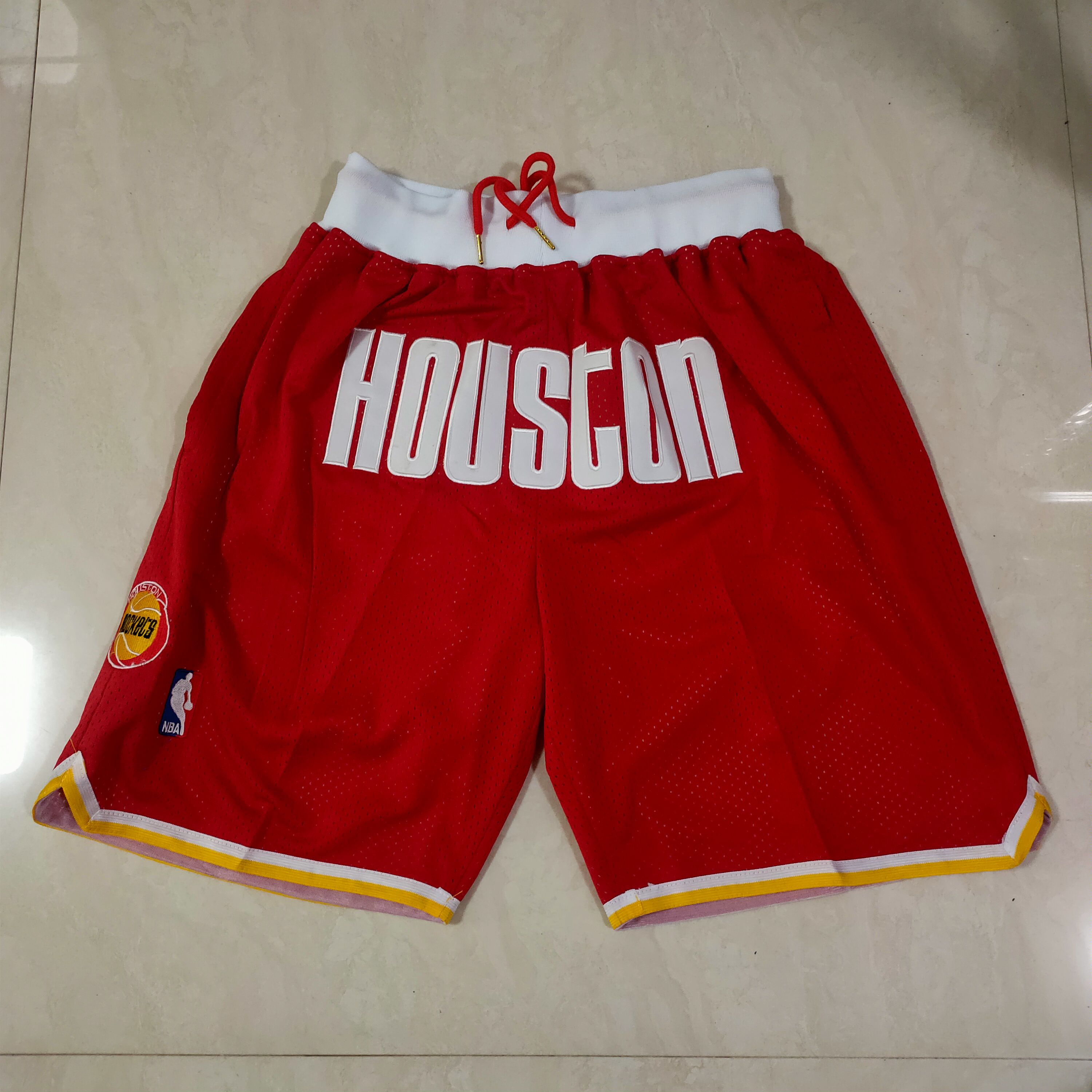 Men NBA 2021 Houston Rockets Red Shorts 1